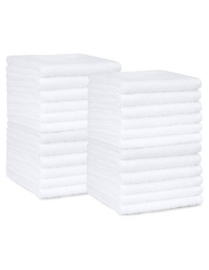 Toallas de mano de algodón Amazon Basics 30x30 cm - Paquete 24