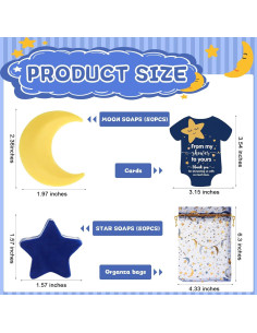 50 Jabones Recuerdo Baby Shower Dansib Luna y Estrella 2