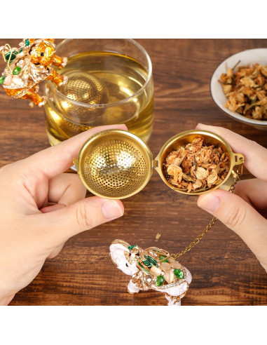 Colador de Té Elefante de Acero Inoxidable Gloriousliving 3.48 cm