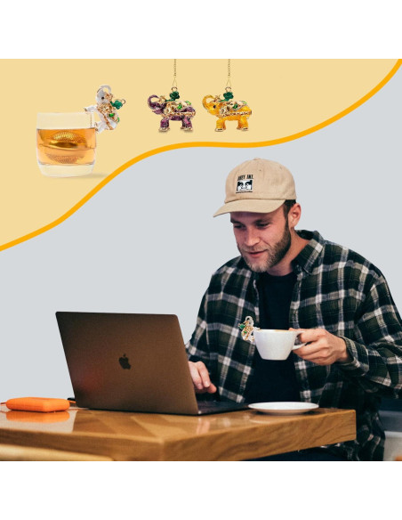 Colador de Té Elefante de Acero Inoxidable Gloriousliving 3.48 cm