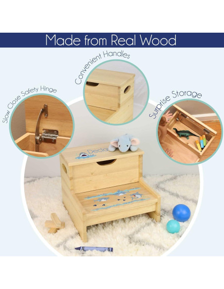 Taburete de Almacenamiento Deportivo My Bambino de Madera