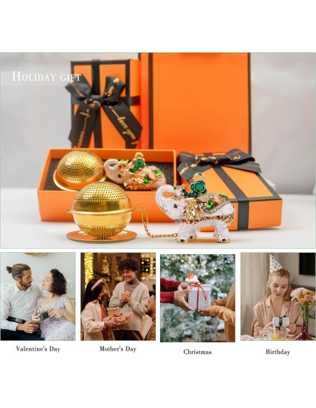 Colador de Té Elefante de Acero Inoxidable Gloriousliving 3.48 cm