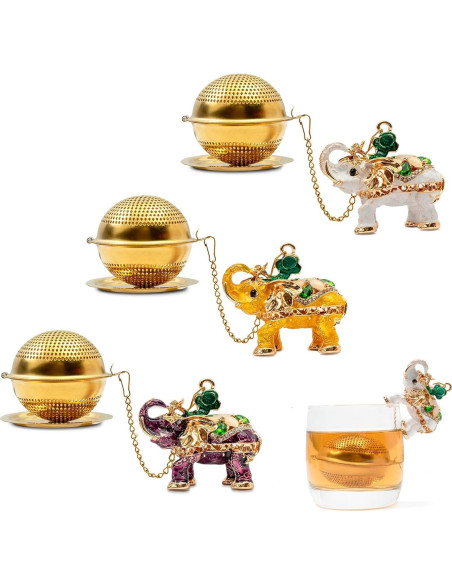 Colador de Té Elefante de Acero Inoxidable Gloriousliving 3.48 cm
