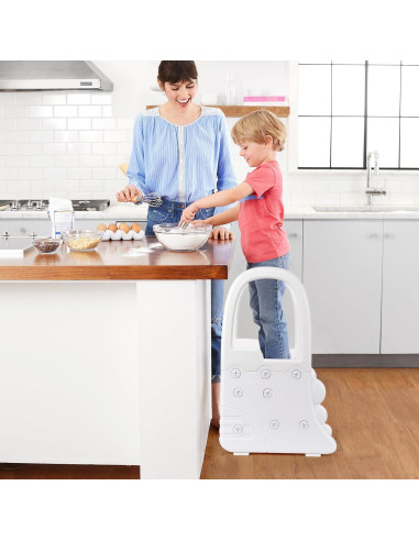 Escalera para Niños IDEALHOUSE 2 Pasos Gris para Baño y Cocina