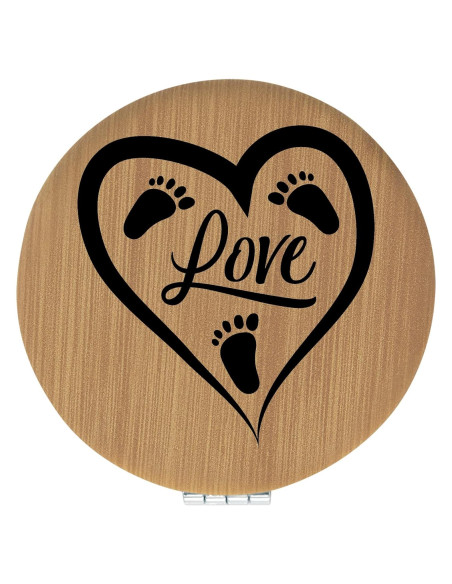 Espejo Compacto Enthoozies de Cuero Sintético 6.35 cm Doble