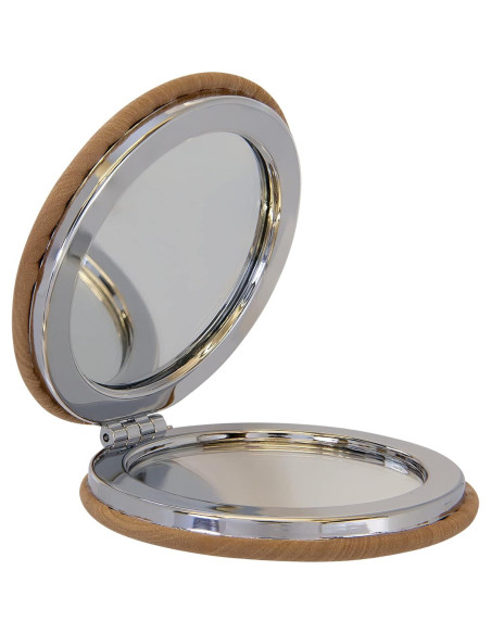 Espejo Compacto Enthoozies de Cuero Sintético 6.35 cm Doble