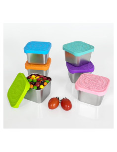 Set de 6 Contenedores de Snack Acero Inoxidable 304 170g