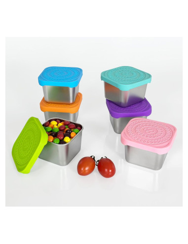 Set de 6 Contenedores de Snack Acero Inoxidable 304 170g