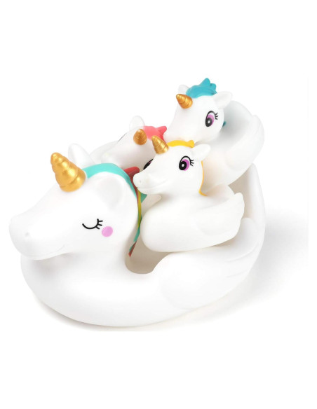 Juguetes de Baño Flotantes Unicornio LIGHTALING - Juego de 4