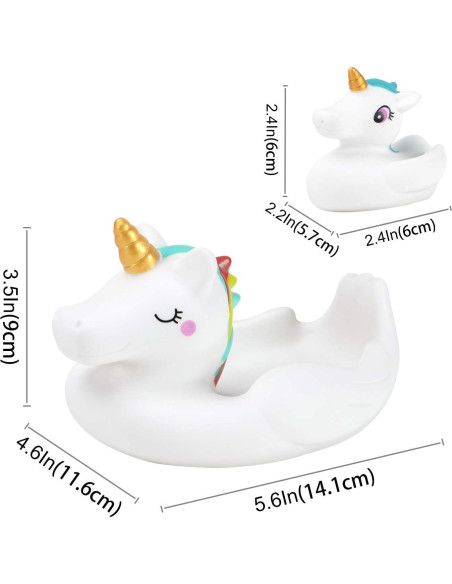 Juguetes de Baño Flotantes Unicornio LIGHTALING - Juego de 4