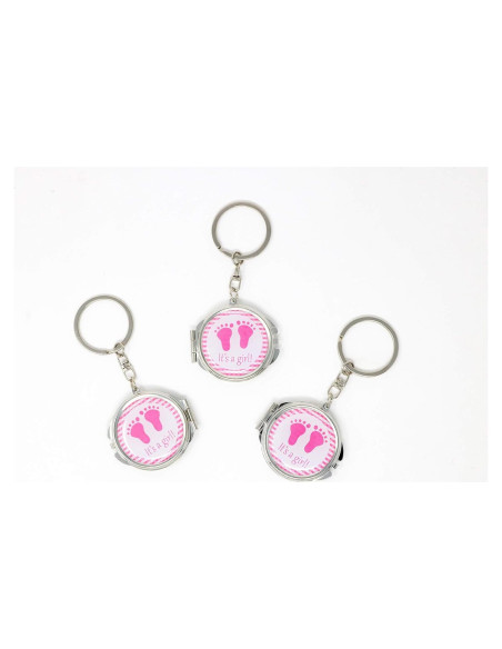 12 Espejos Compactos de Fiesta Baby Shower AmoreCreations