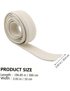 DOITOOL Pegatinas de Pared Autoadhesivas 500x10cm Blancas 2