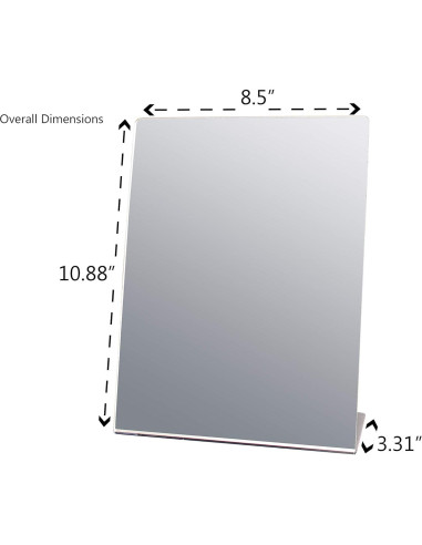 Espejo Acrílico Portátil Soportes de Marketing 8.5" x 11" - Paquete de 4