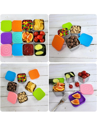 Set de 6 Contenedores de Snack Acero Inoxidable 304 170g