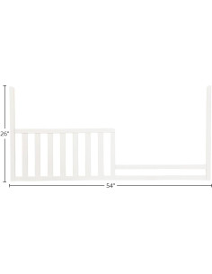 Barandilla de Seguridad Emery para Cuna Convertible Blanca 2