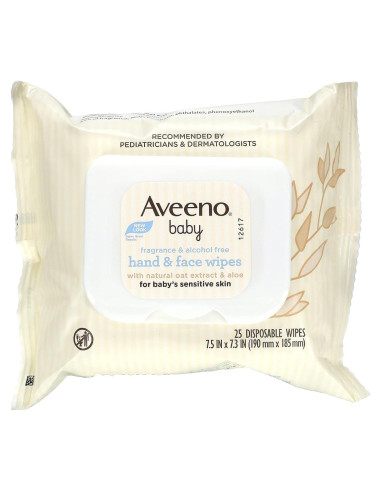 Toallitas para Bebé Aveeno 25 Unidades Sin Fragancia