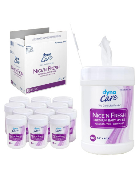 Toallitas Húmedas Dynarex Nice'n Fresh 140 Unidades 15.24x17.15 cm