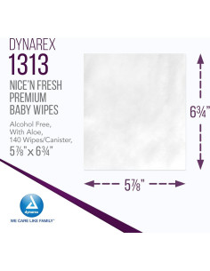 Toallitas Húmedas Dynarex Nice'n Fresh 140 Unidades 15.24x17.15 cm 2