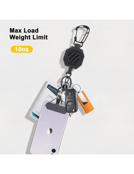 Llavero Retráctil DELSWIN con Clip y Cuerdas para Teléfonos - 2 Piezas