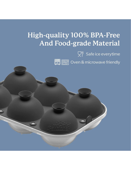 Molde de Hielo en Esferas Samuelworld 6 Grandes de Silicona