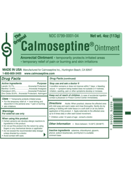 Ungüento Calmoseptine para Erupciones por Pañal 136g