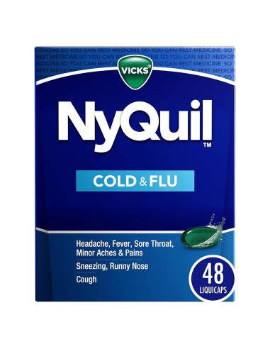 VICKS NyQuil 48 LiquiCaps Alivio Nocturno Resfriado y Gripe