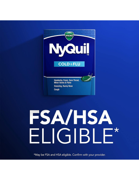 VICKS NyQuil 48 LiquiCaps Alivio Nocturno Resfriado y Gripe
