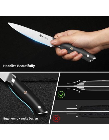 Cuchillo de Pelar MAD SHARK 3.5" Acero Inoxidable Ergonómico