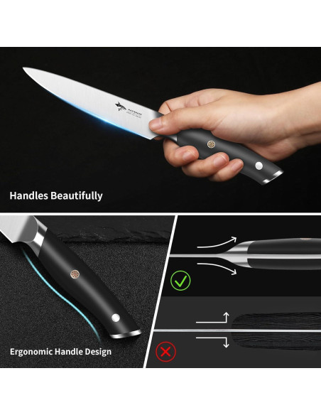 Cuchillo de Pelar MAD SHARK 3.5" Acero Inoxidable Ergonómico