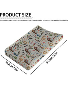 Funda de Cambiador de Bebé Caza Vintage 81x41cm Ajustable 2