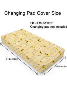 Cubierta de almohadilla para cambiar bebés Poliester Amarillo 81.3x40.6cm 2