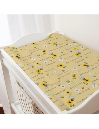 Cubierta de almohadilla para cambiar bebés Poliester Amarillo 81.3x40.6cm