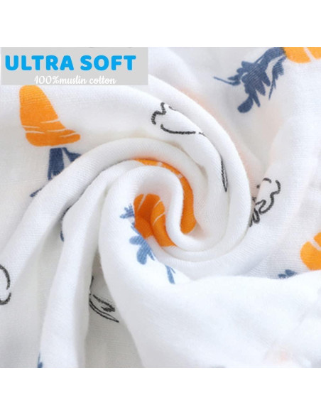 Toallitas de Muselina 100% Algodón La Belle Beeno - Set 11 Piezas