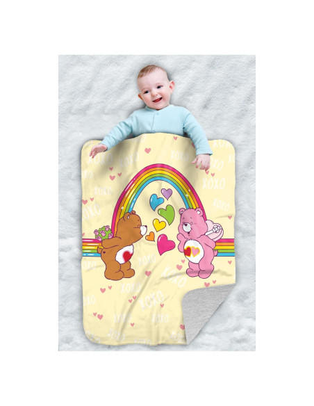 Manta de Bebé Sherpa Care Bears 76x102cm - Suave y Cálida