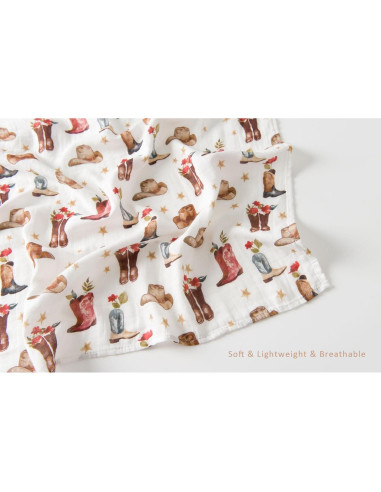 Mantitas de Muselina Little Jump 2 Paquetes Vaqueras 120x120cm