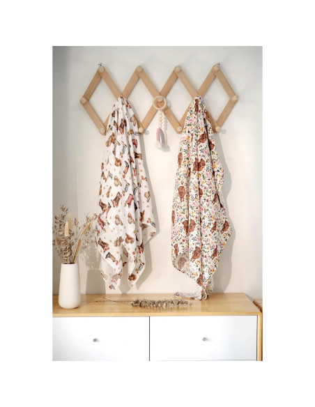 Mantitas de Muselina Little Jump 2 Paquetes Vaqueras 120x120cm