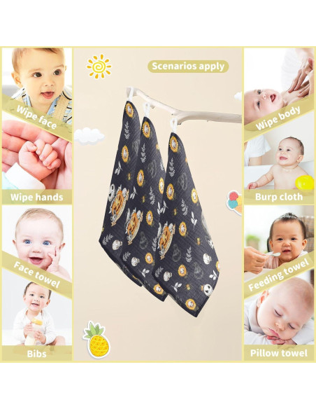 Pañales de Muselina Halloween vvfelixl 30x30 cm 5 Piezas