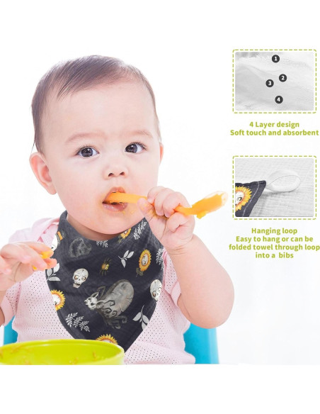 Pañales de Muselina Halloween vvfelixl 30x30 cm 5 Piezas