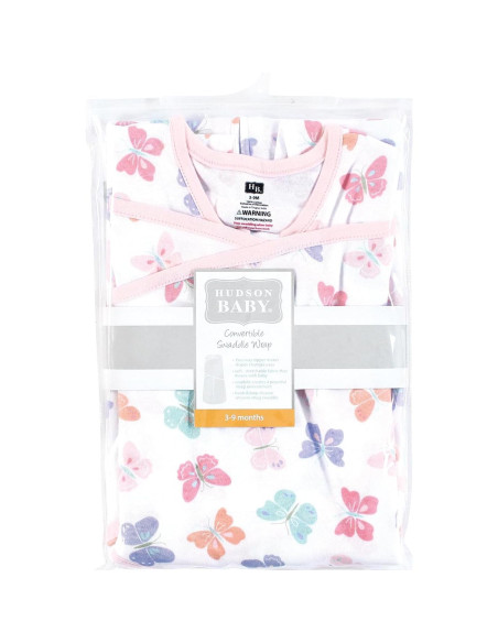 Saco de Sueño Convertible Hudson Baby Mariposa Pastel 0-3 Meses