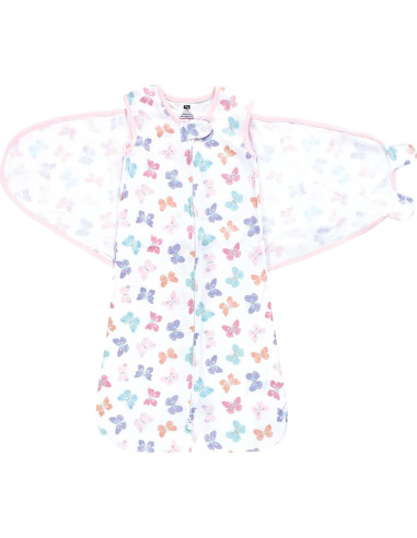 Saco de Sueño Convertible Hudson Baby Mariposa Pastel 0-3 Meses