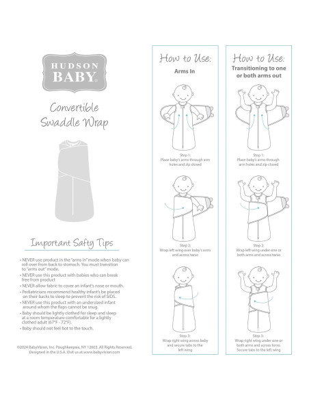 Saco de Sueño Convertible Hudson Baby Mariposa Pastel 0-3 Meses