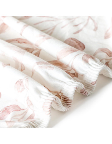 Juego de Sábanas Ajustadas GRSSDER para Cuna Rosa Floral 2 Pzas