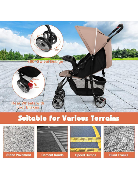 Cochecito Ligero HONEY JOY Plegable para Bebés 5.9 kg