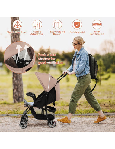 Cochecito Ligero HONEY JOY Plegable para Bebés 5.9 kg