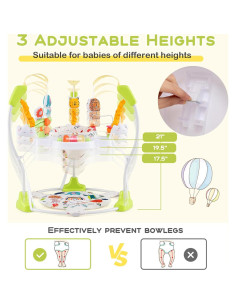 Saltador para Bebés BABY JOY con Música y Asiento Giratorio 360 2