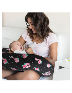 Almohada de Lactancia The Peanutshell Floral Rosa 57x46cm