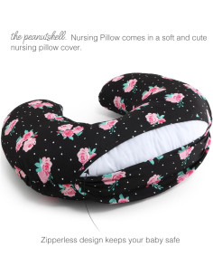 Almohada de Lactancia The Peanutshell Floral Rosa 57x46cm 2