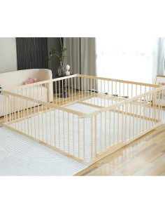 Parque Infantil de Madera Grande para Bebés 180x200 cm 2