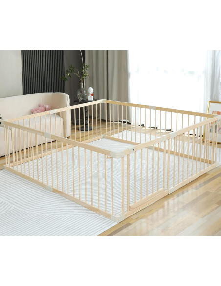 Parque Infantil de Madera Grande para Bebés 180x200 cm