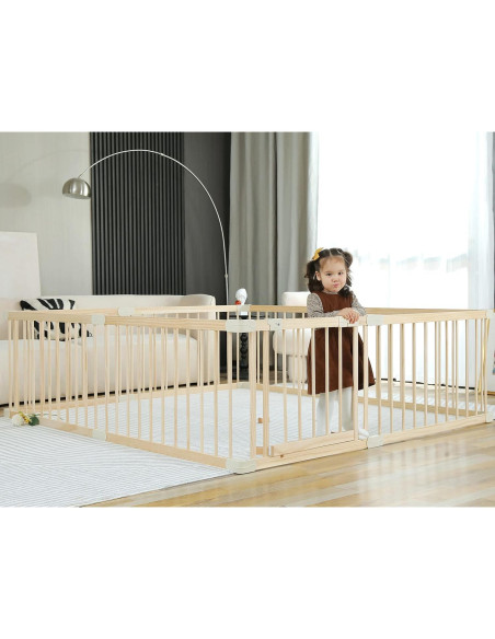 Parque Infantil de Madera Grande para Bebés 180x200 cm